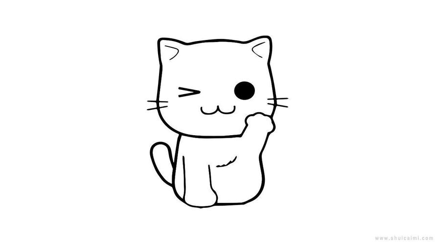 儿童画小猫简笔画