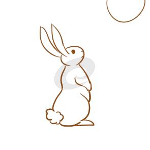 兔子望月简笔画 兔子望月简笔画简单可爱