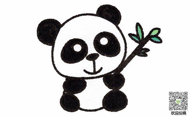 国宝熊猫简笔画