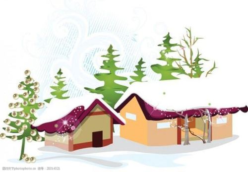 冬天房子简笔画 冬天房子简笔画彩色