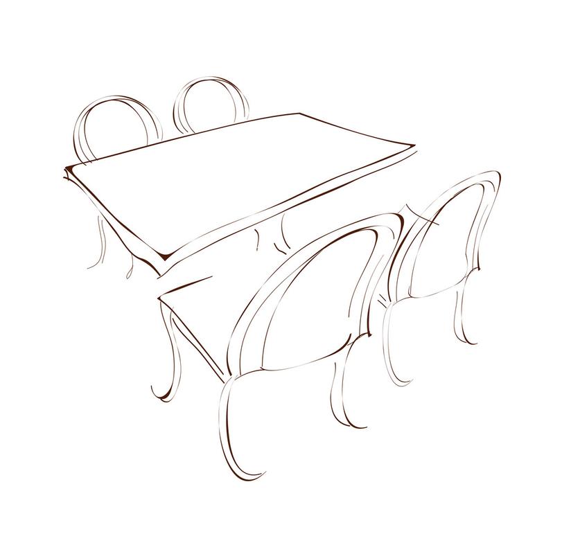 桌子和椅子的简笔画