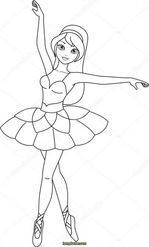 跳舞女孩的简笔画 跳舞女孩的简笔画图片彩色