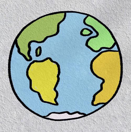 地球怎么画简笔画 被污染的地球怎么画简笔画