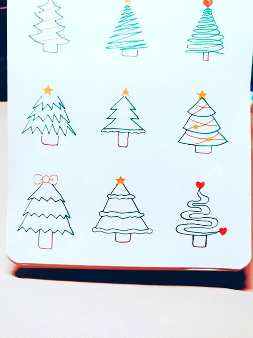 圣诞树手画 圣诞树手画板