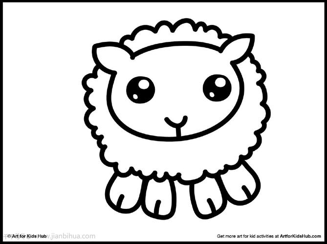 画一只小羊简笔画