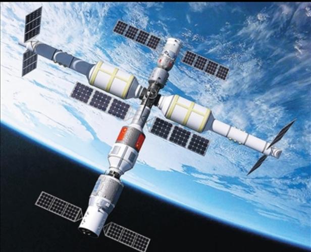 中国太空空间站简笔画