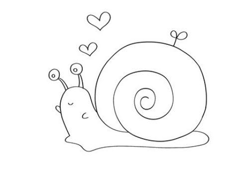 蜗牛画法简笔画图片 蜗牛画法简笔画图片可爱
