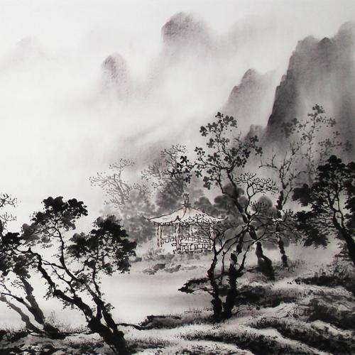 中国画山水 中国画山水画图片欣赏