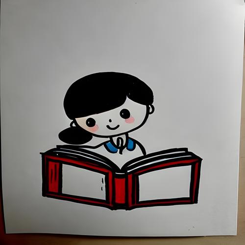 看书的小女孩简笔画可爱 看书的小女孩简笔画可爱卡通