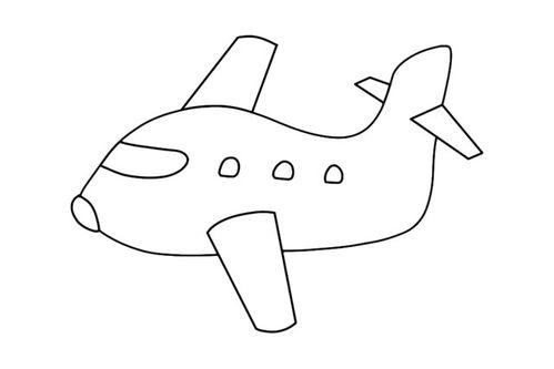 喷气式飞机简笔画 喷气式飞机简笔画彩色