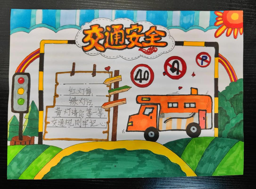 幼儿园交通安全手抄报绘画
