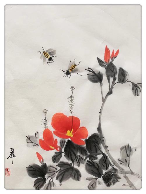 蜜蜂国画写意画法 写意画蜜蜂的画法