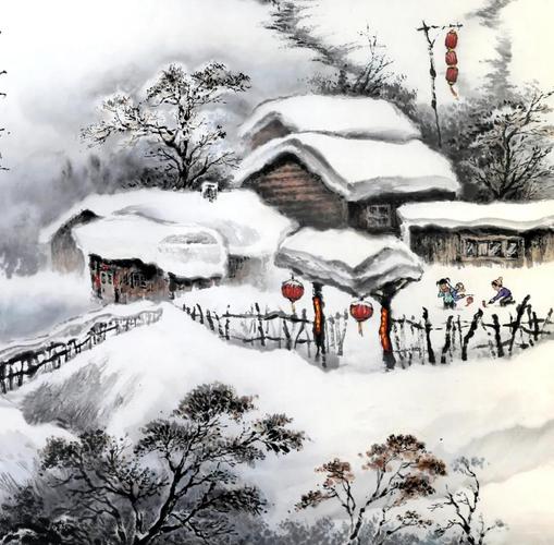 国画雪景作品欣赏 雪景画山水国画