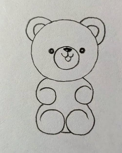 一只熊的超简单画法图片