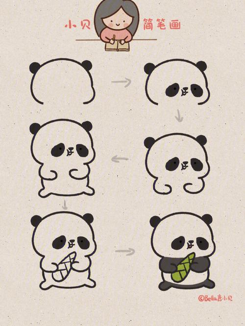 熊猫简笔画霸气