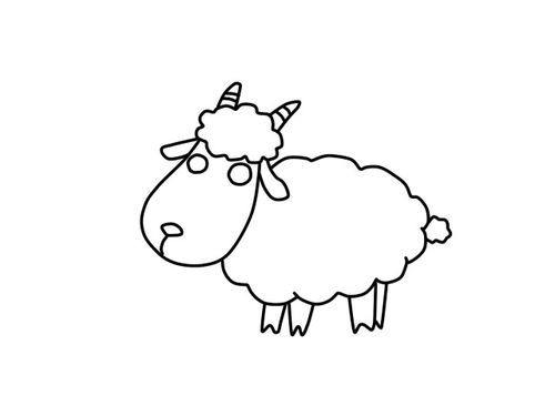 简笔画牛羊