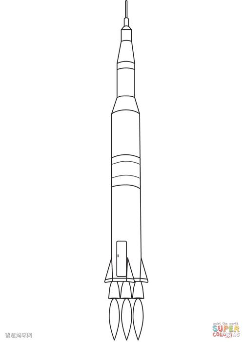 中国火箭简笔画 中国火箭简笔画彩色