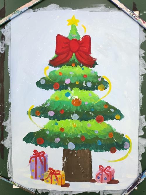 水粉画圣诞树 水粉画圣诞树的画法
