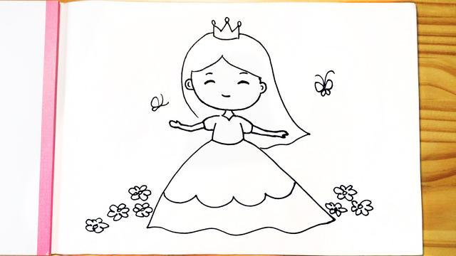 儿童小公主简笔画 儿童小公主简笔画可爱