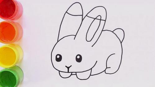 小兔子头饰简笔画 小兔子头饰简笔画彩色