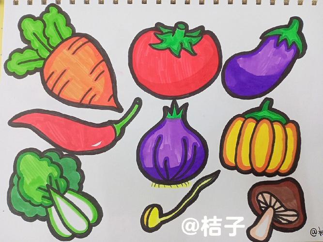 蔬菜简笔画 蔬菜简笔画图片带颜色