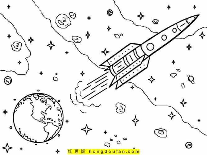 宇宙飞船的简笔画 宇宙飞船的简笔画法