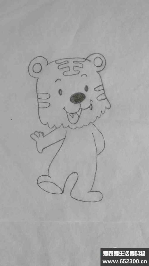 怎么画色彩小老虎的画法步骤 可爱简笔画矢量老虎虎动物简笔画:凶猛的