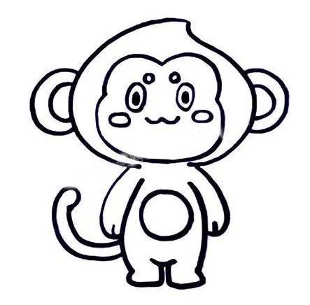 小猴的简笔画