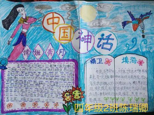 中国神话故事读书小报四年级