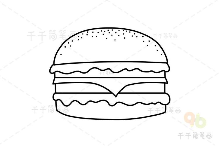 汉堡画法简笔画