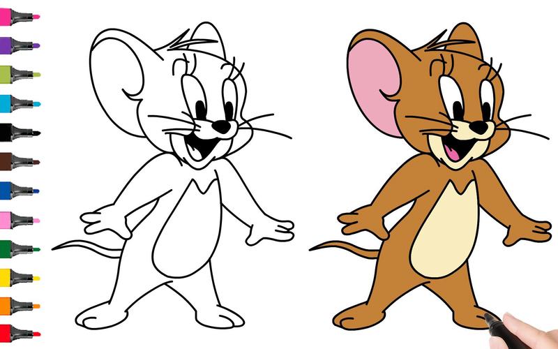 猫和老鼠简笔画图片