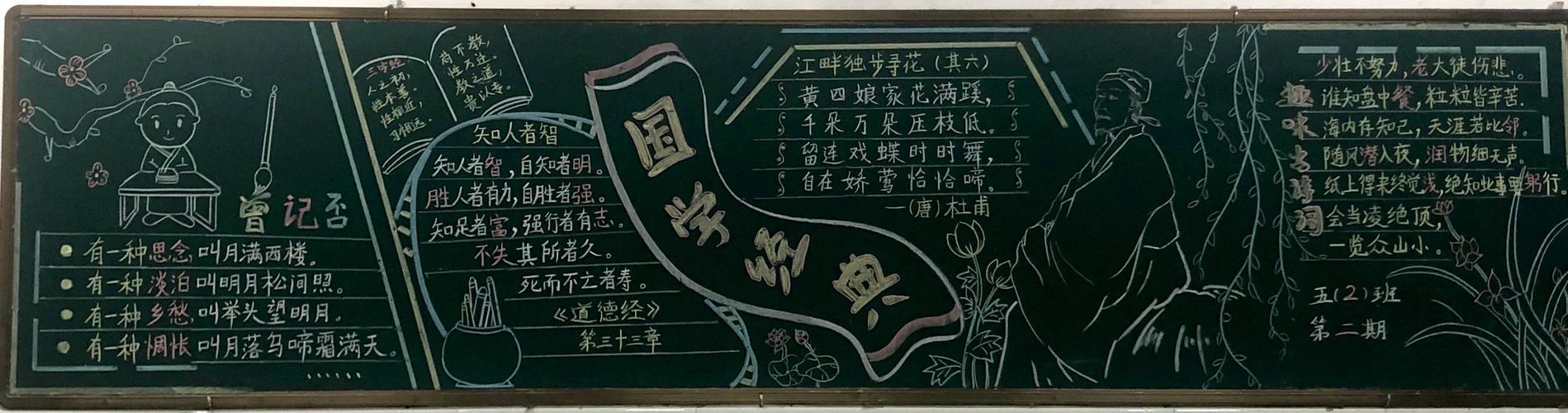 传承中华文化黑板报