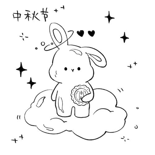 兔子月饼简笔画 兔子月饼简笔画可爱