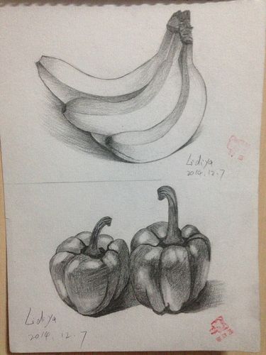 素描画水果 素描画水果图片