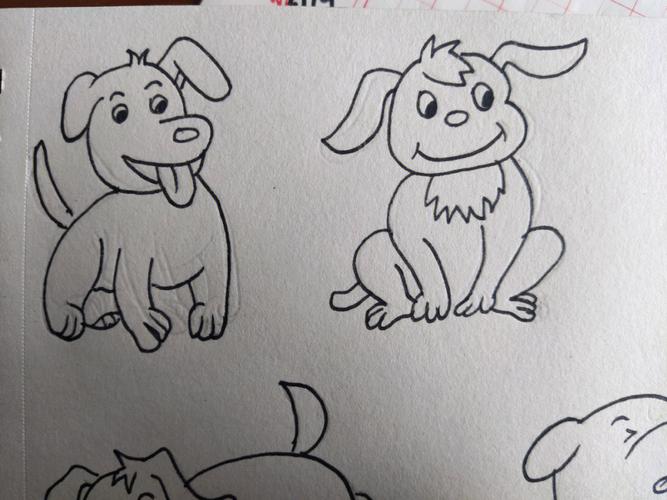小狗狗怎么画简笔画