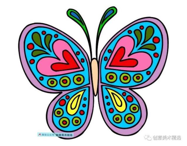 小学生蝴蝶的画法图片