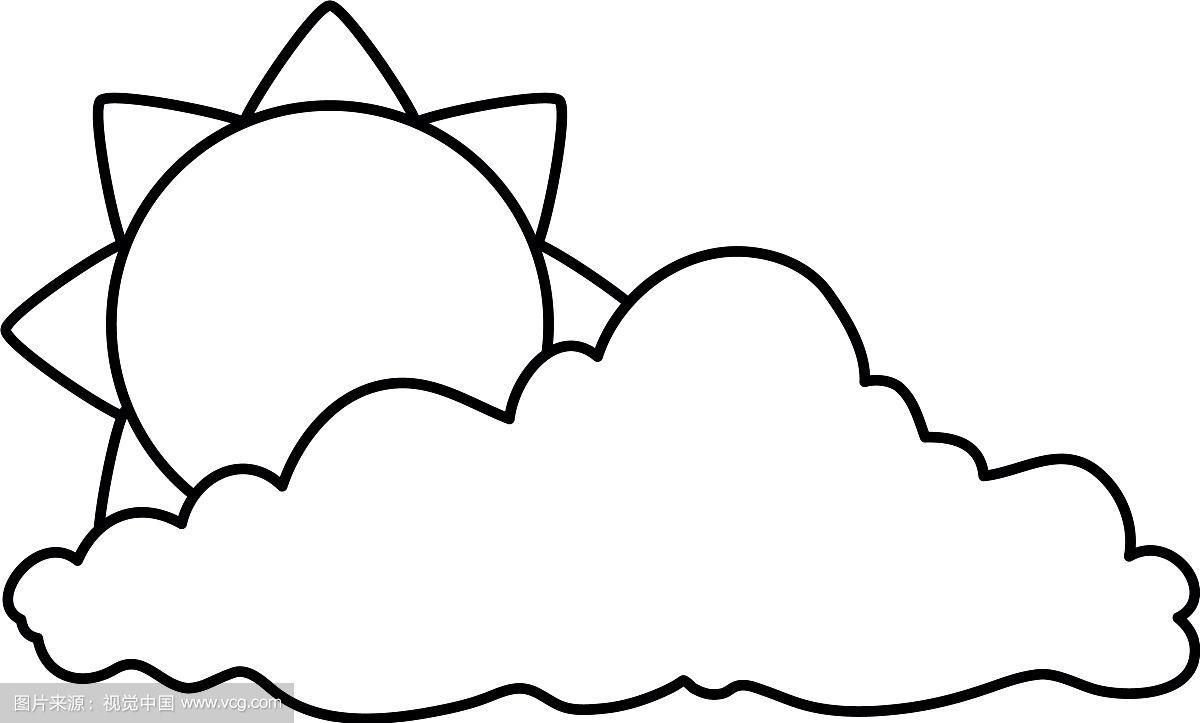 太阳白云的简笔画 太阳白云的简笔画简单