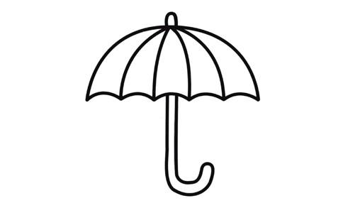 小雨伞简笔画 漂亮的小雨伞简笔画