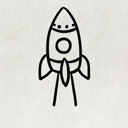 儿童简笔画火箭