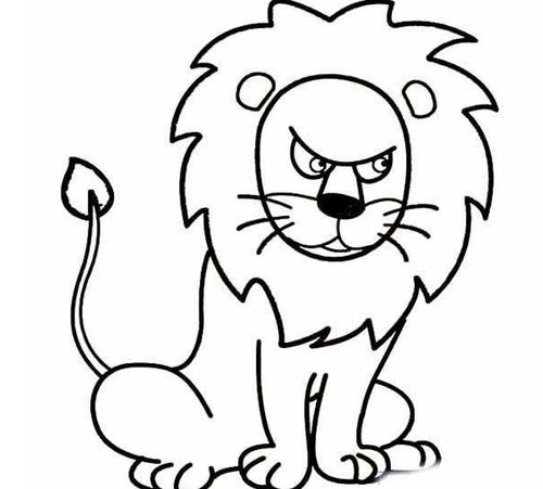 画狮子的简笔画 画狮子的简笔画涂色