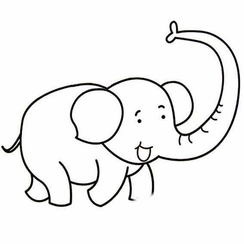 简笔画一只大象