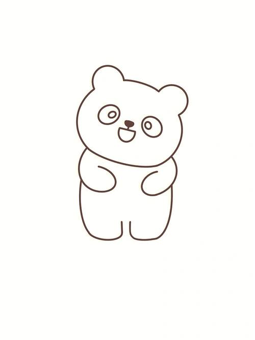 熊猫简笔画彩色