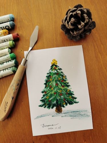 油画棒圣诞树 油画棒圣诞树怎么画
