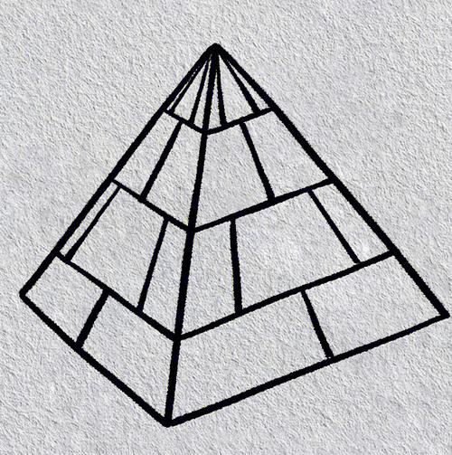 金字塔的简笔画
