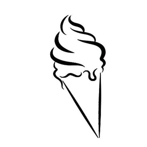 甜筒冰淇淋简笔画