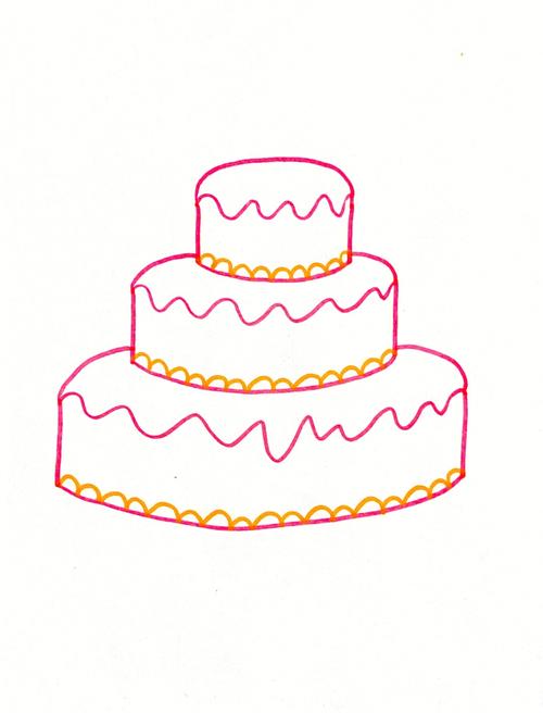 生日蛋糕的简笔画 生日蛋糕的简笔画图片