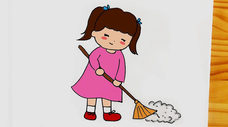 小女孩扫地的简笔画 小女孩扫地的简笔画怎么画