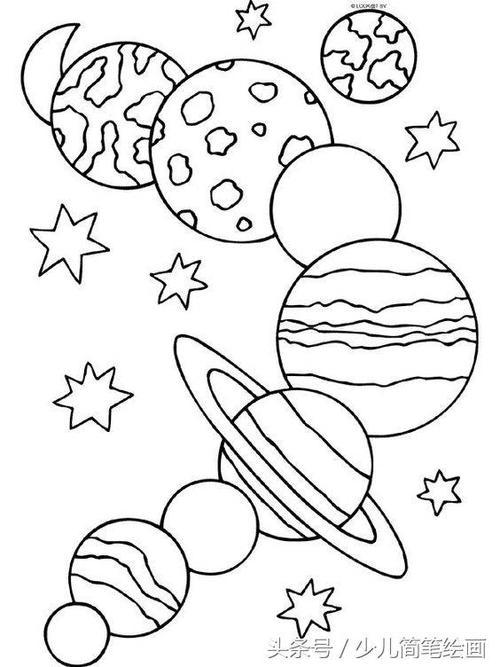 宇宙的简笔画 宇宙的简笔画怎么画