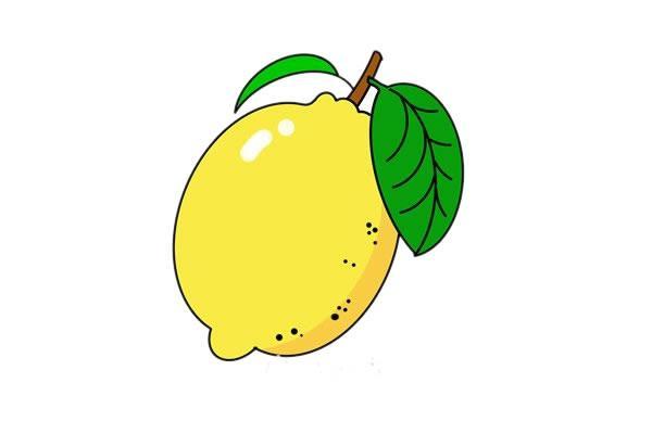 柠檬简笔画彩色
