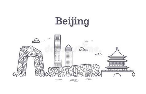 北京著名景点简笔画